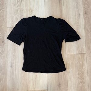Monrow Black Short Sleeve Tee